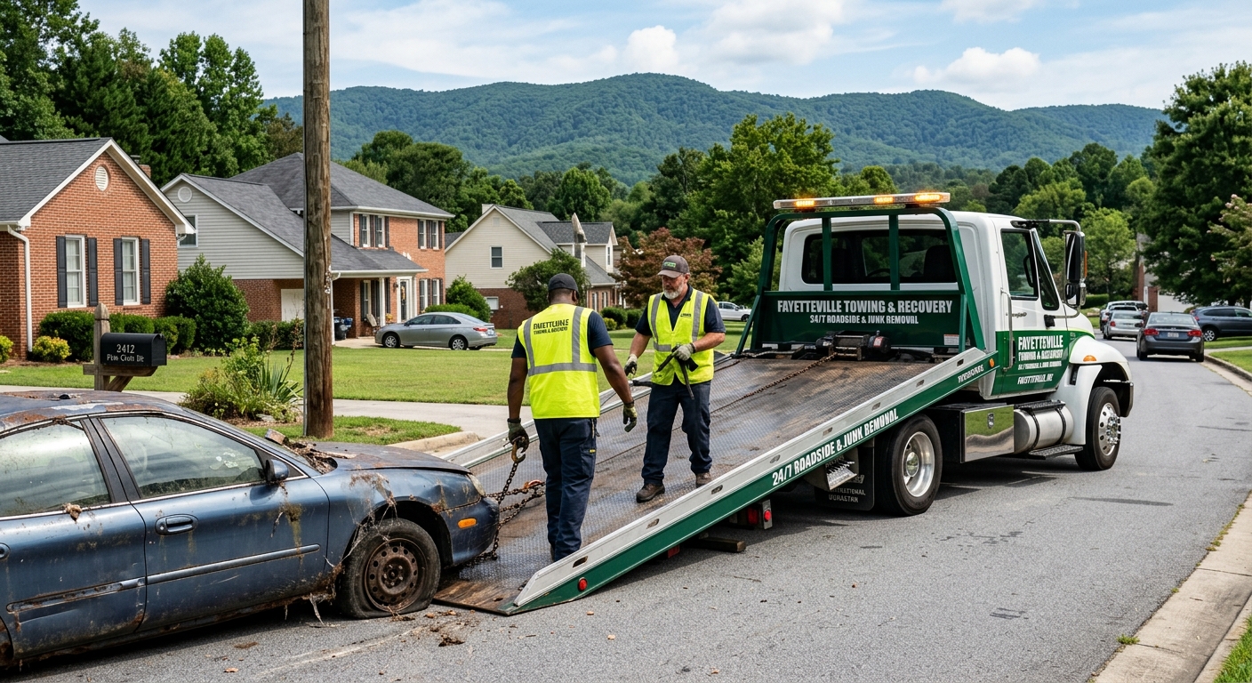 Junk Car Removal Fayetteville — Fayetteville,North Carolina,United States towing services fayetteville nc