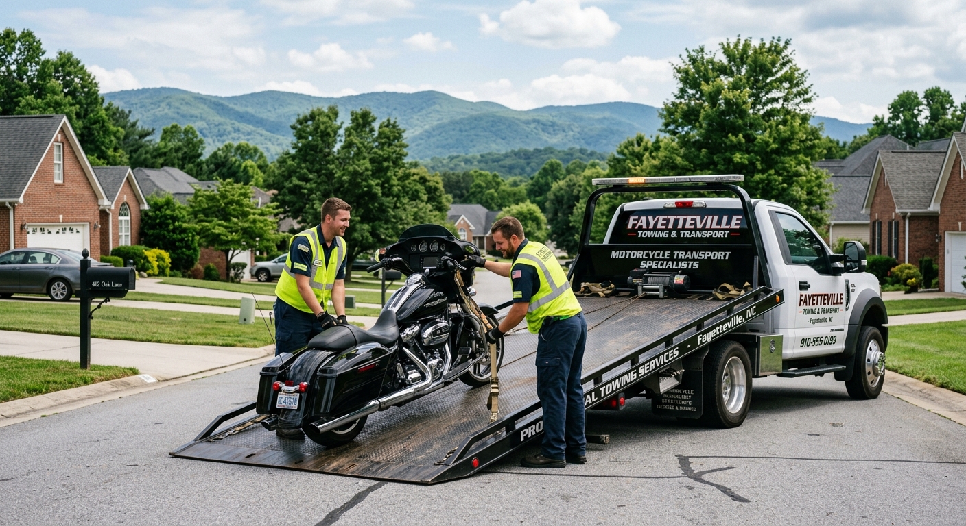 Motorcycle Transport Service — Fayetteville,North Carolina,United States towing services fayetteville nc