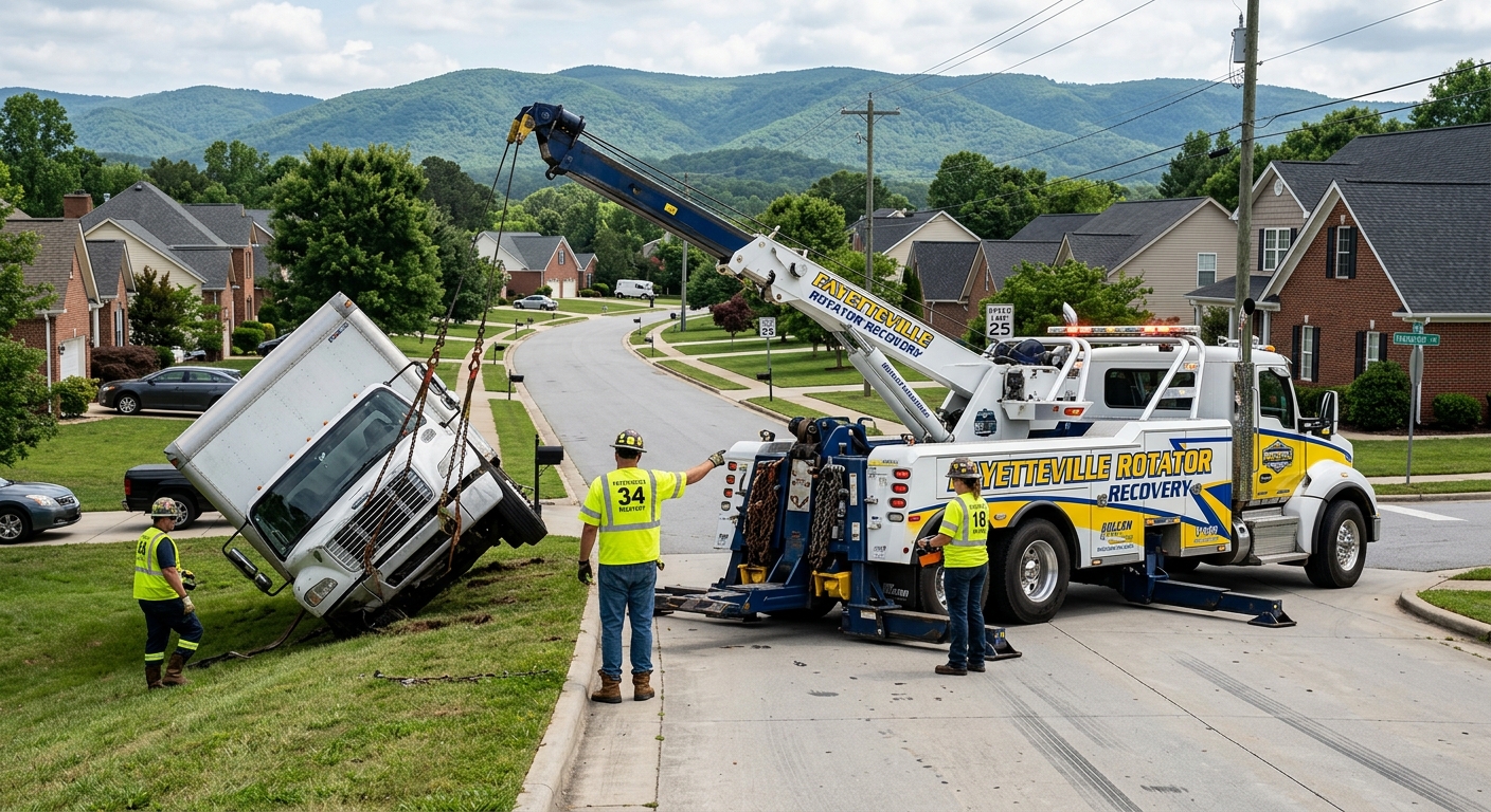 Rotator Wrecker Recovery Fayetteville NC — Fayetteville,North Carolina,United States towing services fayetteville nc